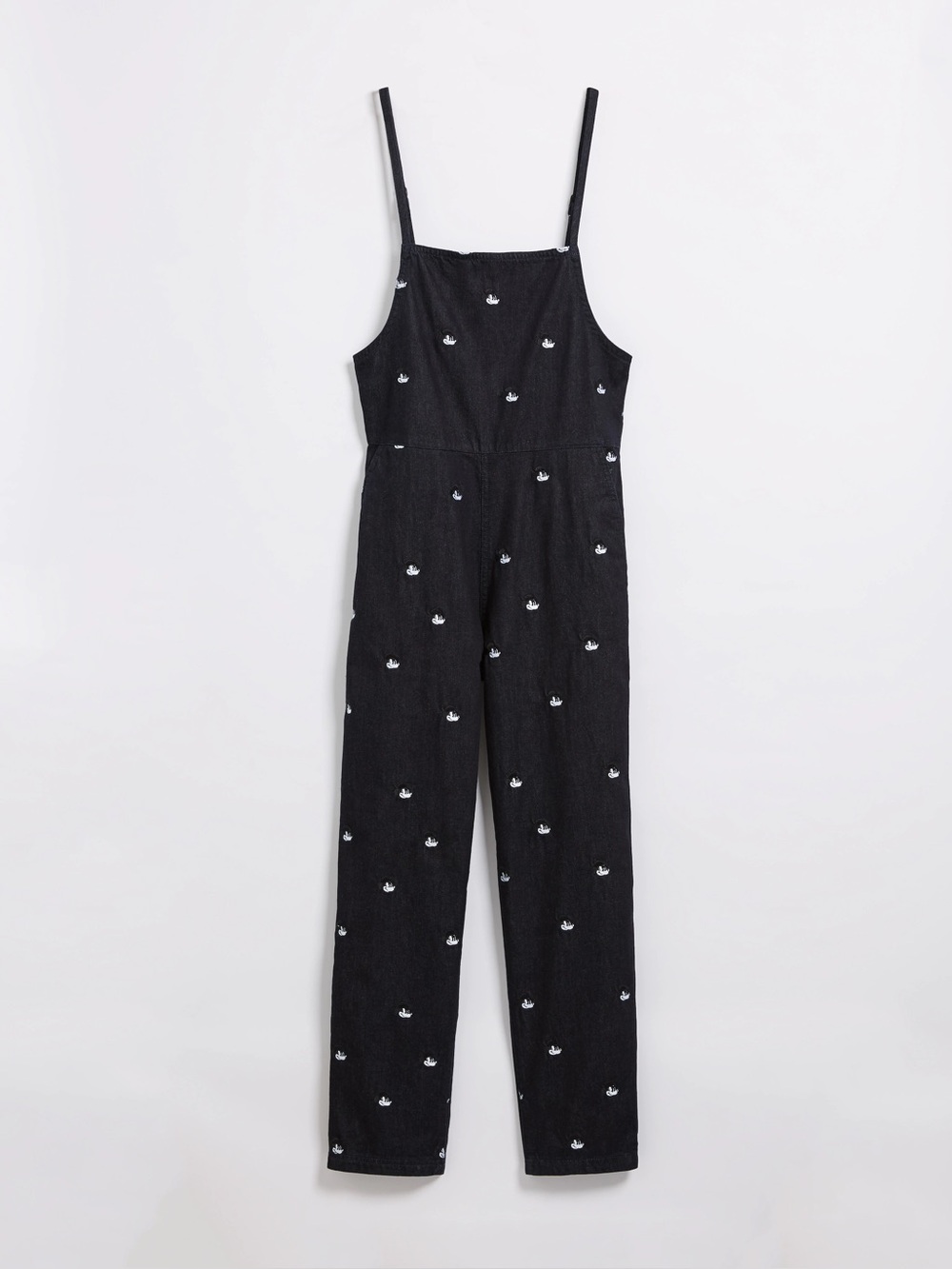 Disney 90 Years Mickey Mouse Allover Embroidered Overalls. Frank and Oak